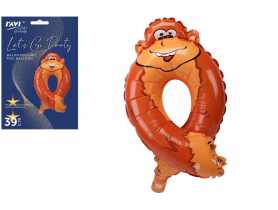 Balon foliowy LGP 40 cm Animals Cyfra 0 DECOR