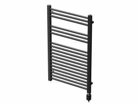 Grzejnik łazienkowy elektryczny Elektra 3 czarny Merkury 870x550 mm 300 W RADECO