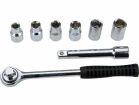 Klucze nasadowe 1/2", zestaw 8 sztuk TOP TOOLS