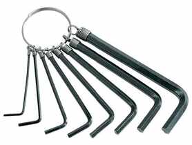 Klucze imbusowe 2-10 mm - 8 szt. na kółku MEGA