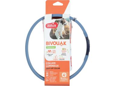 Zdjęcie: Obroża LED dla psa silikonowa 30-60 cm Bivouak niebieska ZOLUX