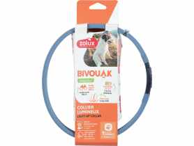 Obroża LED dla psa silikonowa 30-60 cm Bivouak niebieska ZOLUX