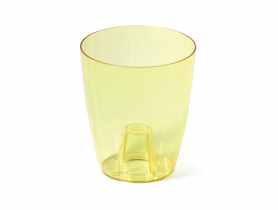 Doniczka Coubi żółty transparentny 16 cm PROSPERPLAST