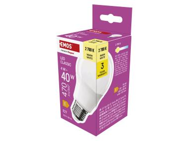 Zdjęcie: Żarówka LED A60 4 W 470 lm E27 światło ciepłe EMOS