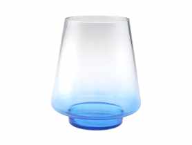 Wazon szklany Ingrid blue, h 20 cm DECOR