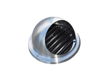 Zdjęcie: Czerpnia wyrzutnia ścienna chromoniklowa z okapnikiem 160 mm VENTS