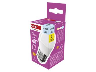 Zdjęcie: Żarówka LED G45 4,2 W 470 lm E27 światło zimne EMOS