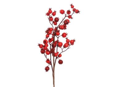 Zdjęcie: Gałązka dzikiej róży 46 cm czerwona JUMI