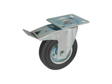 Zdjęcie: Zestaw jezdny obrotowy z hamulcem 125 mm, 100 kg płyta METRO