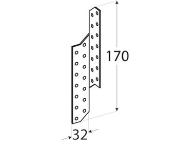 Zdjęcie: Łącznik krokwiowy lewy 17x3,2 cm LK1 DMX