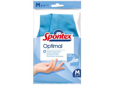 Zdjęcie: Rękawice lateksowe Rozmiar M Optimal SPONTEX