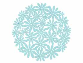 Mata filcowa okrągła 30 cm Kwiaty miętowa ALTOMDESIGN