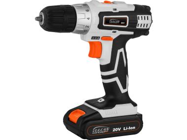 Zdjęcie: Wiertarko-wkrętarka 20 V Li-Ion, 2 akumulatory, ładowarka 3h 2bieg VULCAN