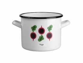 Garnek Modern vege burak prosty 16 cm - 2,4 L biały SILESIA