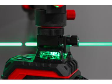 Zdjęcie: Poziomica laserowa 360 laser krzyżowy zielony samopoziomująca 4D zestaw PROLINE