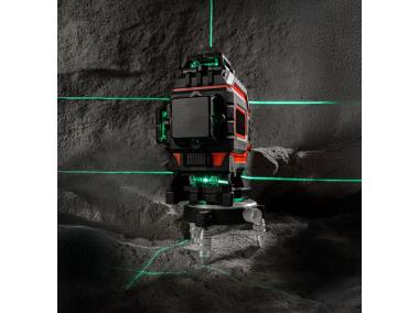 Zdjęcie: Poziomica laserowa 360 laser krzyżowy zielony samopoziomująca 4D zestaw PROLINE