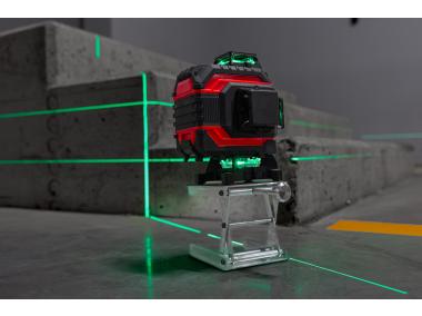 Zdjęcie: Poziomica laserowa 360 laser krzyżowy zielony samopoziomująca 4D zestaw PROLINE