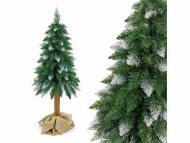 Choinka sztuczna sosna na pniu zielono-biała 150 cm SONIC