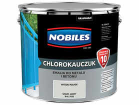 Farba emalia chlorokauczukowa 10 L szary jasny NOBILES