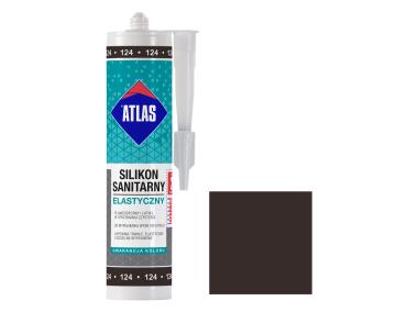 Zdjęcie: Silikon sanitarny elastyczny 124 ciemne wenge 280 ml ATLAS