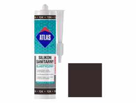 Silikon sanitarny elastyczny 124 ciemne wenge 280 ml ATLAS