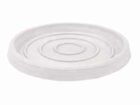Podstawka po doniczkę 16,3x16,3x1,5 cm biała TIN TOURS