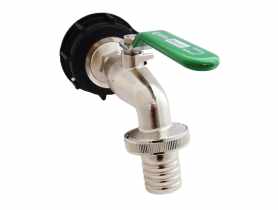 Korek 55/60 z zaworem kulowy czerpalnym farmer 1"x1 11/4", do zbiornika 1000l ibc CALIDO