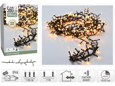 Zdjęcie: Łańcuch świetlny sznurowy 11 m 560 led ciepły biały KOOPMAN