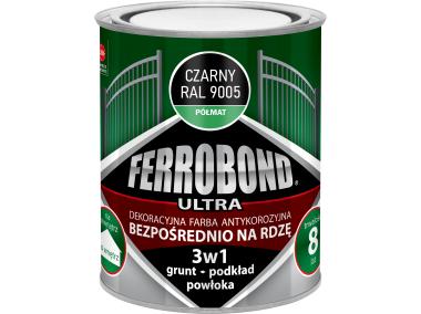 Zdjęcie: Farba antykorozyjna Ferrobond Ultra półmat czarny 0,7L JURGA