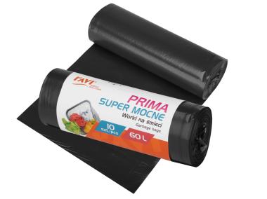 Zdjęcie: Worki na śmieci Prima 60 L LDPE czarne RAVI