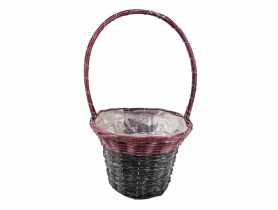 Koszyk do obsadzania kwiatami osłonka z folią 23,5x17/42 cm TIN TOURS