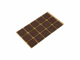 Podkładki filcowe samoprzylepne brąz 28x28 mm METRO