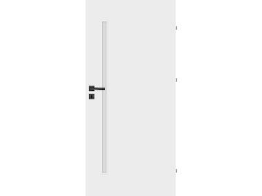 Zdjęcie: Drzwi wewnętrzne Gala 60L biały, mleczna szyba, pokój NAWADOOR