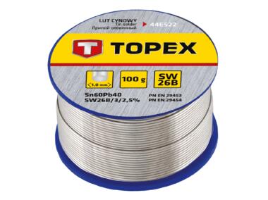 Zdjęcie: Lut cynowy 60% Sn, drut 1.0 mm, 100 g TOPEX