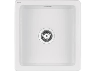 Zdjęcie: Zlewozmywak Sabor ceramiczny Bianco 1K B/O  450x478x215 + space saver DEANTE