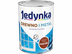 Emalia olejno-alkidowa drewno i metal orzech średni 0,9 L połysk JEDYNKA