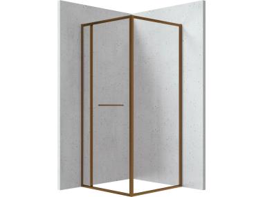 Zdjęcie: Kabina prysznicowa Square kwadratowa 90x90x200 cm brąz szczotkowany DEANTE
