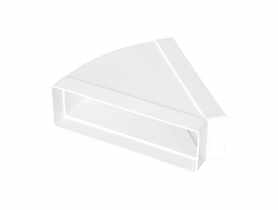 Kolano pionowe kanał płaski 45, 220x90 mm VENTS
