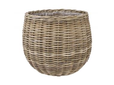 Zdjęcie: Kosz z rattanu z folią okrągły 55x55x45 cm TIN TOURS