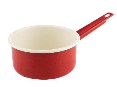 Zdjęcie: Rondel emaliowany Forte 18 cm - 2,2 L prosty czerwony FLORENTYNA