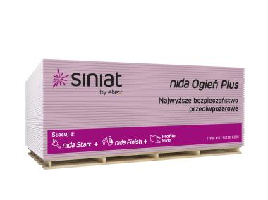 Zdjęcie: Płyta g-k 15x1200x2600 mm Nida Ogień Plus GKF SINIAT
