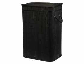 Kosz na pranie 72 L Bamboo czarny GALICJA