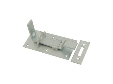 Zdjęcie: Zasuwka drzwiowa odgięta ocynk biały 100 mm METRO