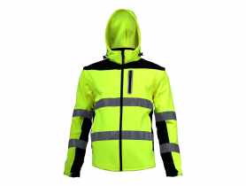 Softshell ostrzegawczy z odpinanymi rękawami żółty L LAHTI PRO