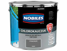 Farba emalia chlorokauczukowa 10 L szara NOBILES