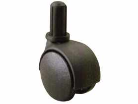 Kółka meblowe plastikowe podwójne z bolcem 10x34 mm, fi 40 mm, 35 kg HSI