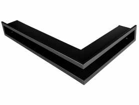 Kratka kominkowa otwarta narożna prawa 60x40x6 cm czarny mat PARKANEX