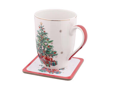 Zdjęcie: Kubek baryłka Christmas Tree 300 ml z podstawką w Color Box ALTOMDESIGN