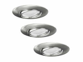 Oprawki ruchome LED Olin stal 3in1 okrągłe nikiel 3pak POLUX