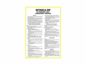 Oznaczenie "Instrukcja postępowania na stanowisku pracy z komputerem i drukarką" 24,5x35 cm METRO